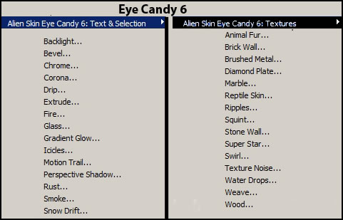 eye candy 7 snowy text